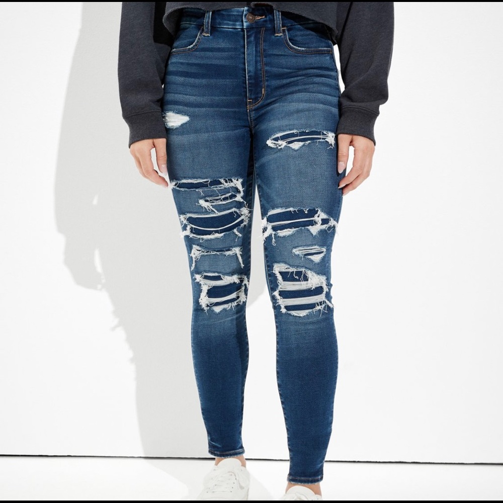 American Eagle curvy soft knit highest waist jeggings